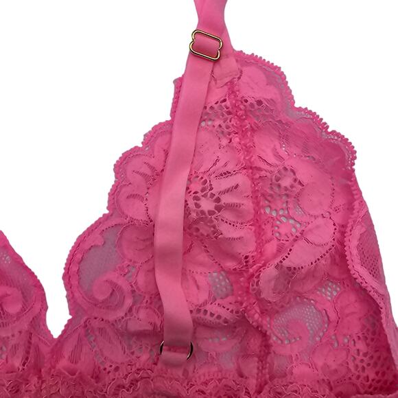 Free People We Are HAH Womans size M Chi Bralittle Bralette Rose Quartz Pink NEW - Picture 4 of 8